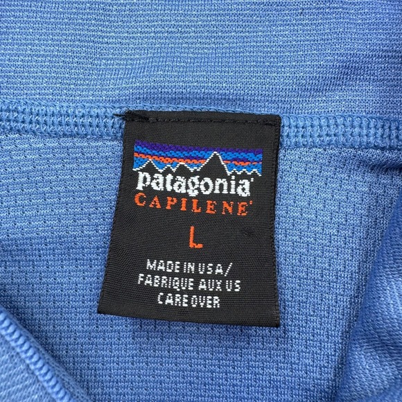 Vintage Patagonia Capilene 1/4 Zip Pullover Womens L Blue Base Layer Made In USA - Picture 3 of 16